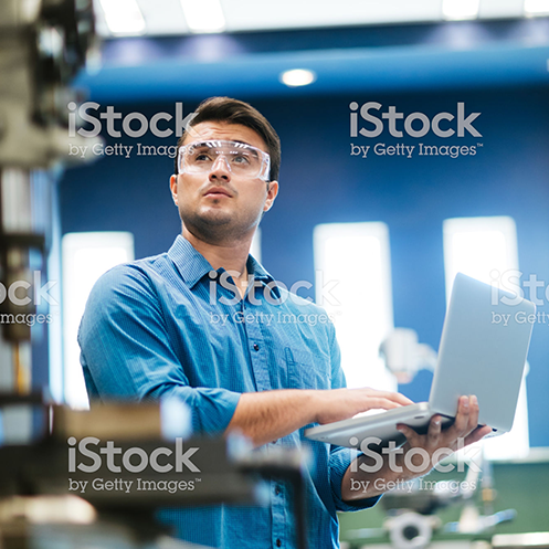 man working on computer